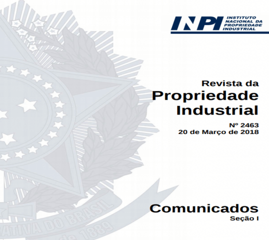 Comunicados - Revista RPI - Inpi