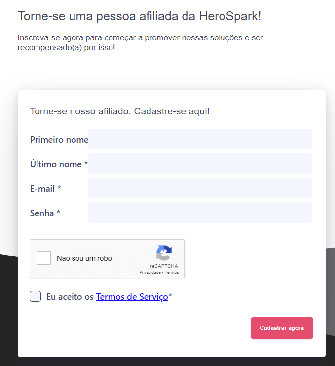 Torne-se um afiliado herospark. Cadastre-se aqui!