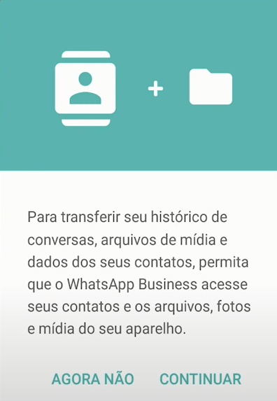 Segundo passo para a instalação do WhatsApp Business