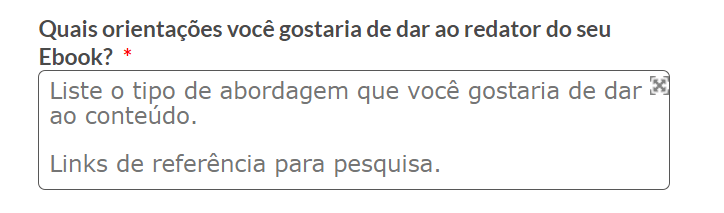 Imagem com as orientações a serem dadas ao redator 