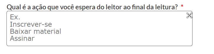 Local para registrar qual a ação que o estruturador do e-book deseja que o leitor exerça ao final 