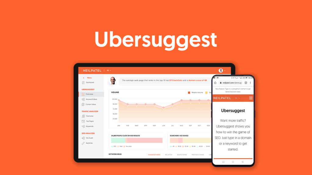 Através do Ubersuggest é possível ter acesso a determinados dados sobre a palavra-chave