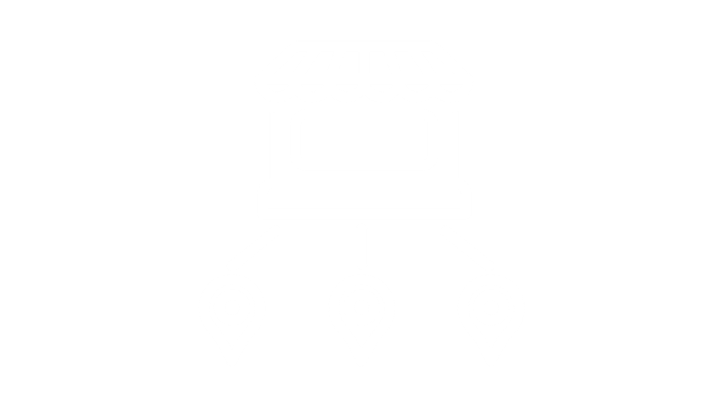 ícone de loja conectada a vários pontos de localização representando o marketing para franquias