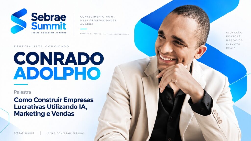 Conrado Adolpho é empresário, escritor, palestrante e consultor.